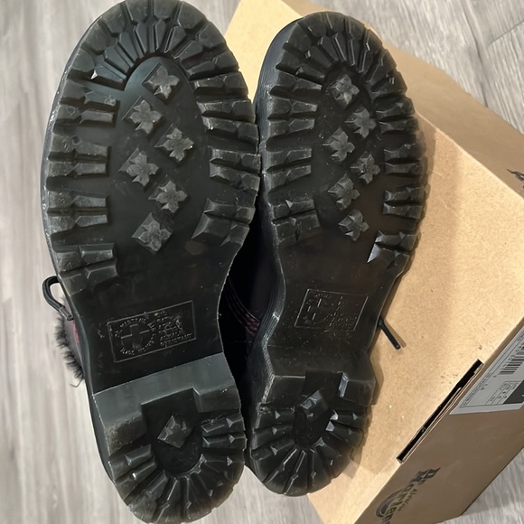 Doc Marten Serena Fur Lined Oxblood Boots - Picture 5 of 9